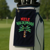 Tree Hawaiian Christmas In July Golf Towel