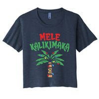 Tree Hawaiian Christmas In July Women's Crop Top Tee
