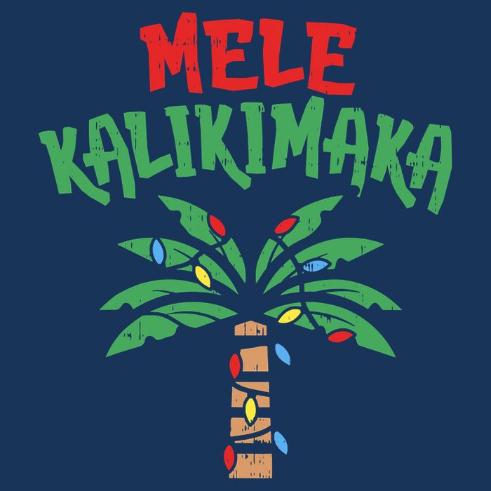 Tree Hawaiian Christmas In July Women's Crop Top Tee
