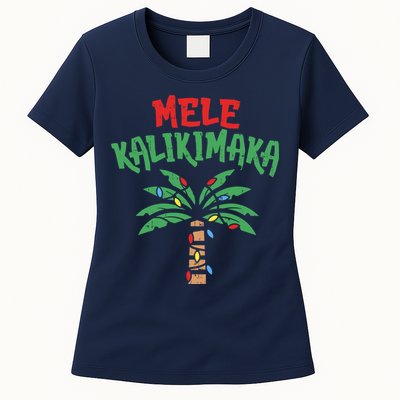 Tree Hawaiian Christmas In July Womens T-Shirt