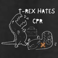 T-Rex Hates CPR Dinosaurs Funny Nurse Adult Drive Performance Visor