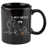 T-Rex Hates CPR Dinosaurs Funny Nurse 11oz C Handle Ceramic Mug