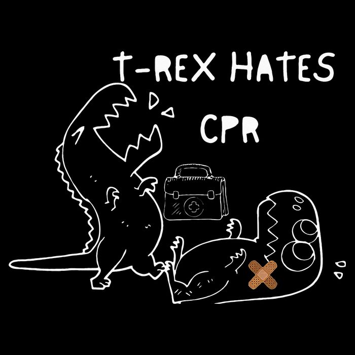 T-Rex Hates CPR Dinosaurs Funny Nurse 16 in Basic Backpack