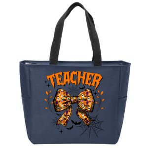 Teacher Halloween Coquette Back To School Zip Tote Bag