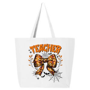 Teacher Halloween Coquette Back To School 25L Jumbo Tote