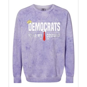 Trump Halloween Costume Democrats Stole My Costume Colorblast Crewneck Sweatshirt