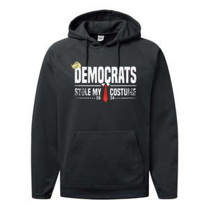 Trump Halloween Costume Democrats Stole My Costume Performance Fleece Hoodie