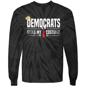 Trump Halloween Costume Democrats Stole My Costume Tie-Dye Long Sleeve Shirt