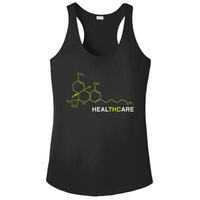 THC Healthcare Cannabis Medical Marijuana Ladies PosiCharge Competitor Racerback Tank