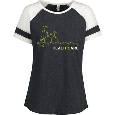 THC Healthcare Cannabis Medical Marijuana Enza Ladies Jersey Colorblock Tee