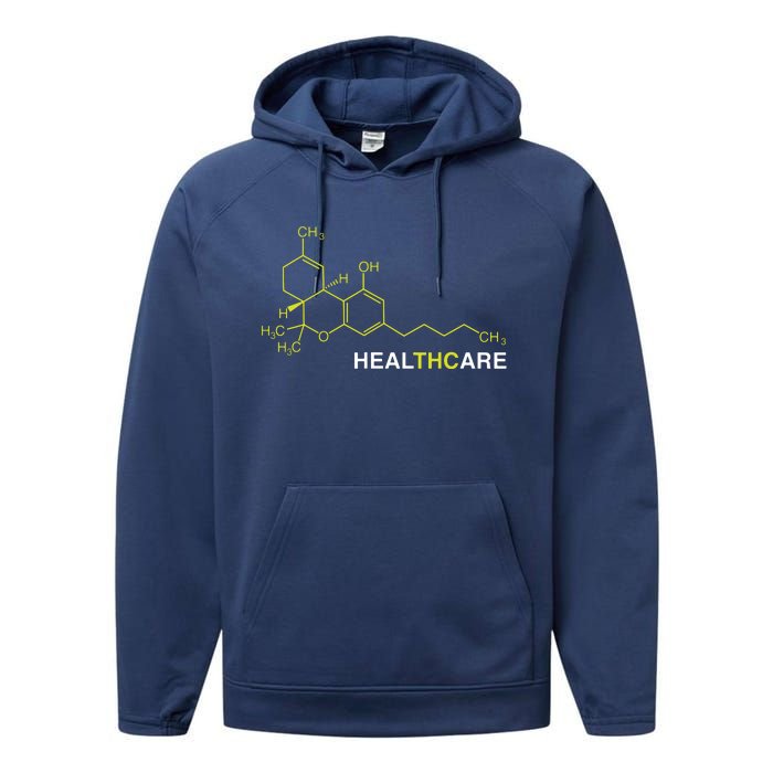 THC Healthcare Cannabis Medical Marijuana Performance Fleece Hoodie