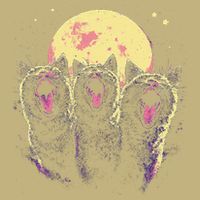 Three Headed Cat Meme Hiss Meowing Full Moon Phase Button