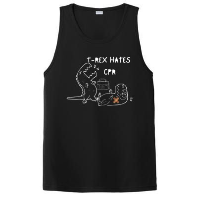 TRex Hates CPR Dinosaurs Funny Nurse PosiCharge Competitor Tank