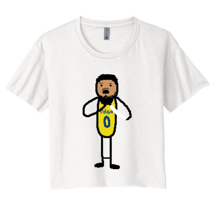 The Haliburton Choke Paint Game 7 Women's Crop Top Tee