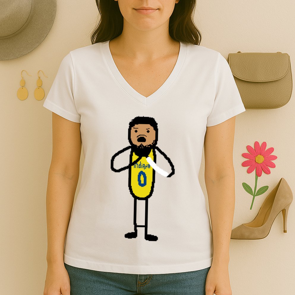 The Haliburton Choke Paint Game 7 Women's V-Neck T-Shirt