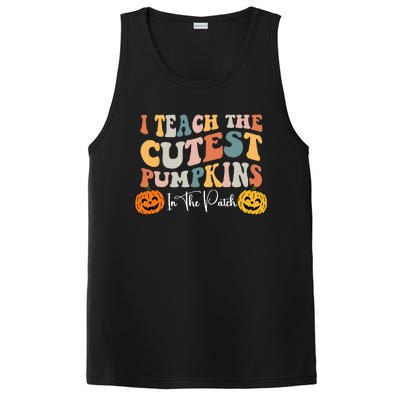 Teacher Halloween Cutest Pumpkins Retro Teacher Fall PosiCharge Competitor Tank