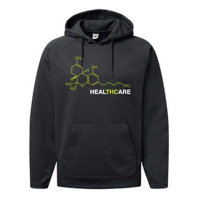 Thc Healthcare Cannabis Medical Marijuana Performance Fleece Hoodie