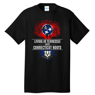 Tennessee Home Connecticut Roots State Tree Flag Tall T-Shirt