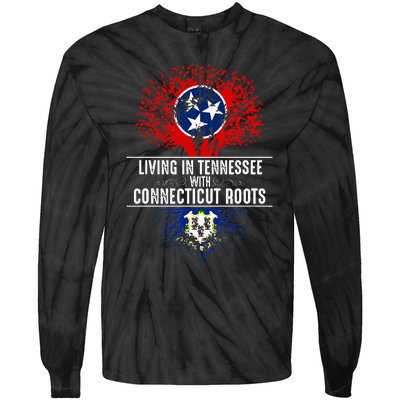 Tennessee Home Connecticut Roots State Tree Flag Tie-Dye Long Sleeve Shirt