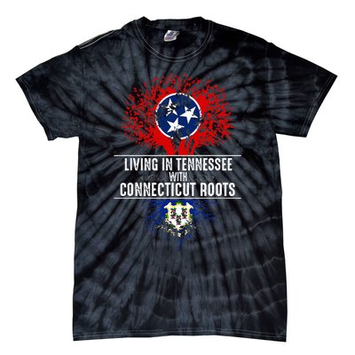 Tennessee Home Connecticut Roots State Tree Flag Tie-Dye T-Shirt