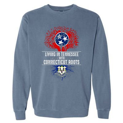 Tennessee Home Connecticut Roots State Tree Flag Garment-Dyed Sweatshirt