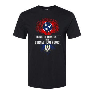 Tennessee Home Connecticut Roots State Tree Flag Softstyle CVC T-Shirt