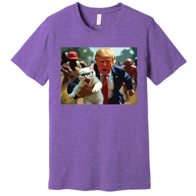 Trump Holding Cat Vote Trump Pets For Trump Vote President Premium T-Shirt