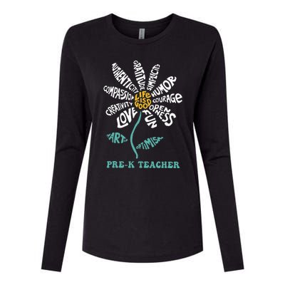 Teacher Humor Courage Openness Fun Love Womens Cotton Relaxed Long Sleeve T-Shirt