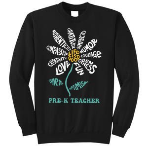 Teacher Humor Courage Openness Fun Love Tall Sweatshirt