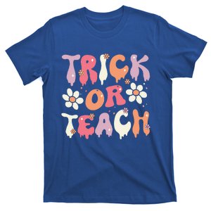 Teacher Halloween Costume Trick Or Teach Ghost Groovy 70s T-Shirt