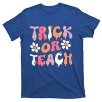 Teacher Halloween Costume Trick Or Teach Ghost Groovy 70s T-Shirt