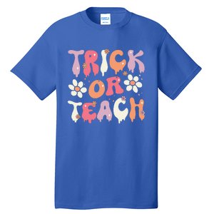 Teacher Halloween Costume Trick Or Teach Ghost Groovy 70s Tall T-Shirt