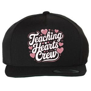 Teaching Hearts Crew Love Heart Teacher Funny Valentines Great Gift Wool Snapback Cap