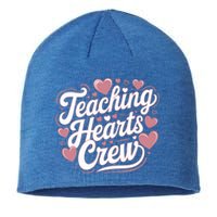 Teaching Hearts Crew Love Heart Teacher Funny Valentines Great Gift Sustainable Beanie