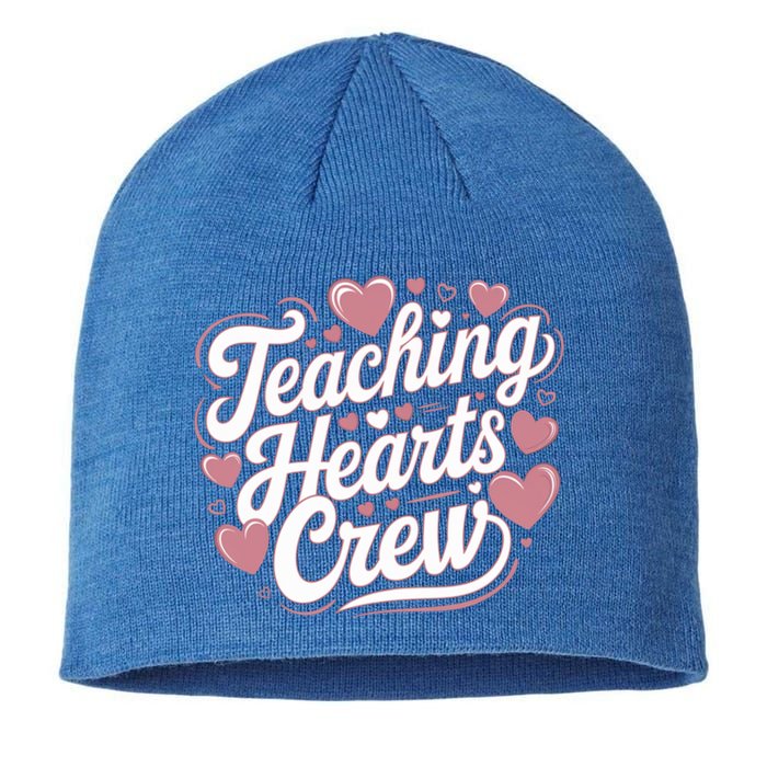 Teaching Hearts Crew Love Heart Teacher Funny Valentines Great Gift Sustainable Beanie