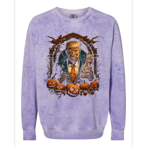 Trump Halloween Costume Scary President Colorblast Crewneck Sweatshirt