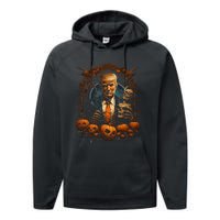 Trump Halloween Costume Scary President Performance Fleece Hoodie