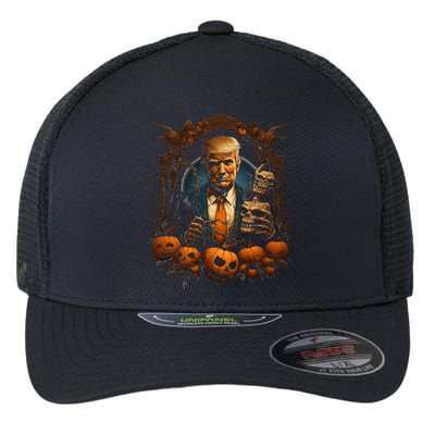 Trump Halloween Costume Scary President Flexfit Unipanel Trucker Cap