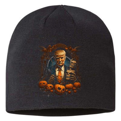 Trump Halloween Costume Scary President Sustainable Beanie