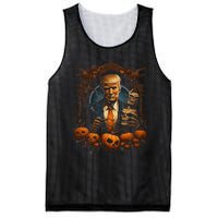 Trump Halloween Costume Scary President Mesh Reversible Basketball Jersey Tank