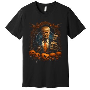 Trump Halloween Costume Scary President Premium T-Shirt