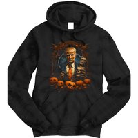 Trump Halloween Costume Scary President Tie Dye Hoodie