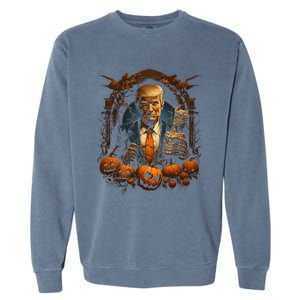 Trump Halloween Costume Scary President Garment-Dyed Sweatshirt