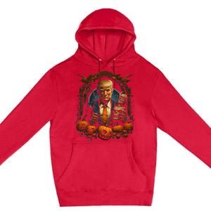 Trump Halloween Costume Scary President Premium Pullover Hoodie