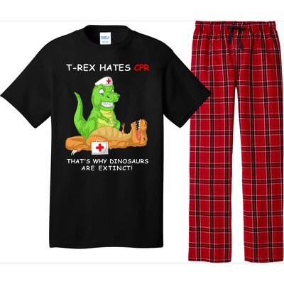 Trex Hates Cpr That's Why Dinosaurs Are Extinct Pajama Set