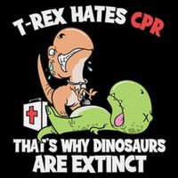 Trex Hates Cpr Dinosaur Nurse Cooling Performance Crew T-Shirt
