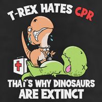 Trex Hates Cpr Dinosaur Nurse Adult Drive Performance Visor