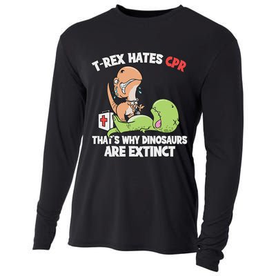 Trex Hates Cpr Dinosaur Nurse Cooling Performance Long Sleeve Crew