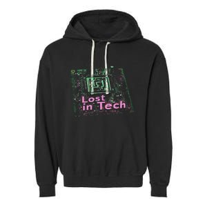 Tech Humor Computer Nerd Garment-Dyed Fleece Hoodie