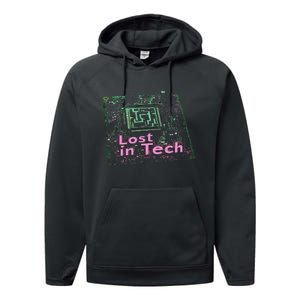 Tech Humor Computer Nerd Performance Fleece Hoodie